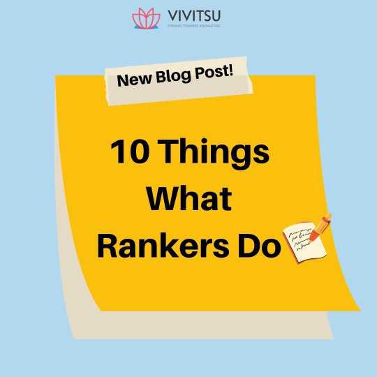 10 Things what Rankers do!